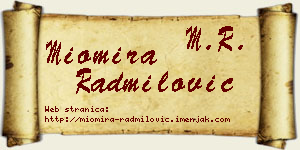 Miomira Radmilović vizit kartica